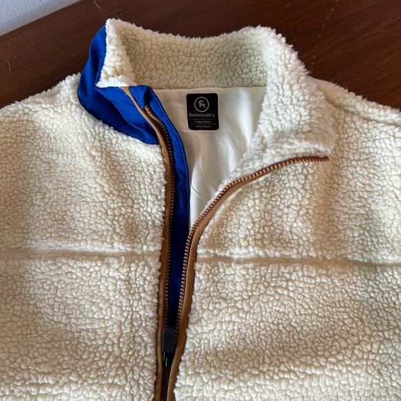 Retro inspired Sherpa Fleece Jacket sz. L - Picture 4 of 5